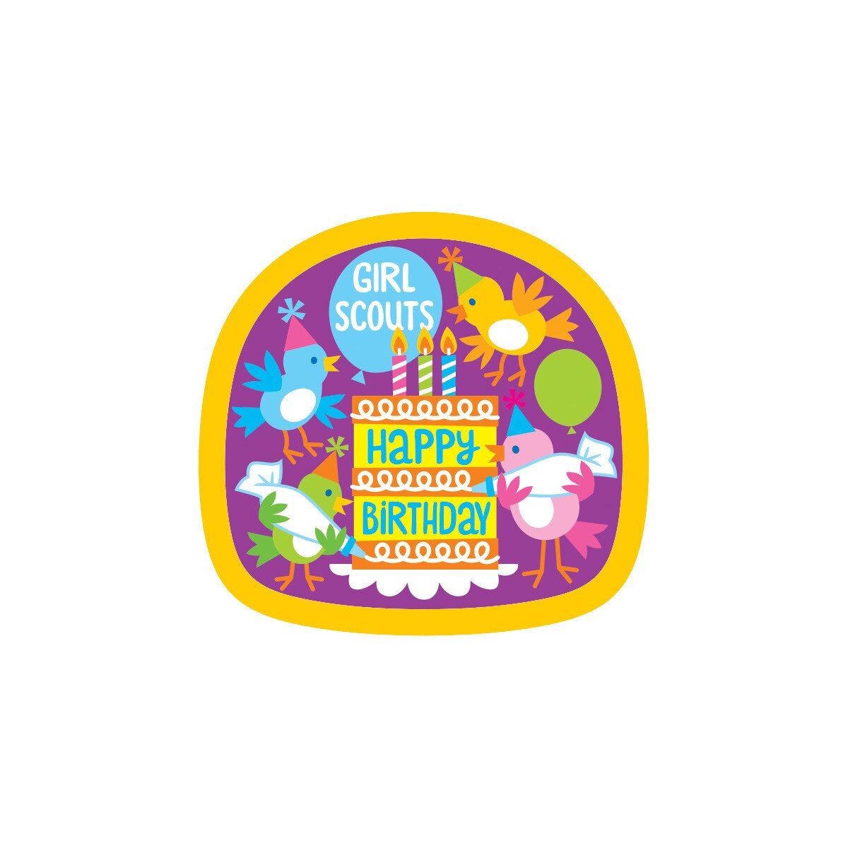 Happy Birthday Birds Sew-On Patch