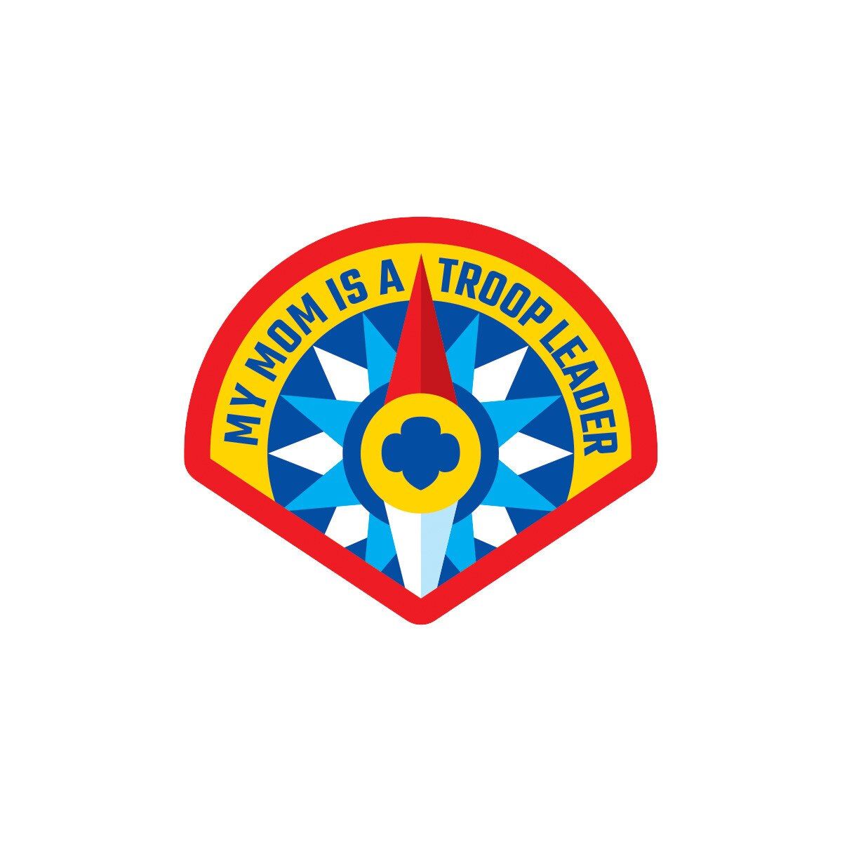 My Mom is A Troop Leader Compass Sew-On Patch