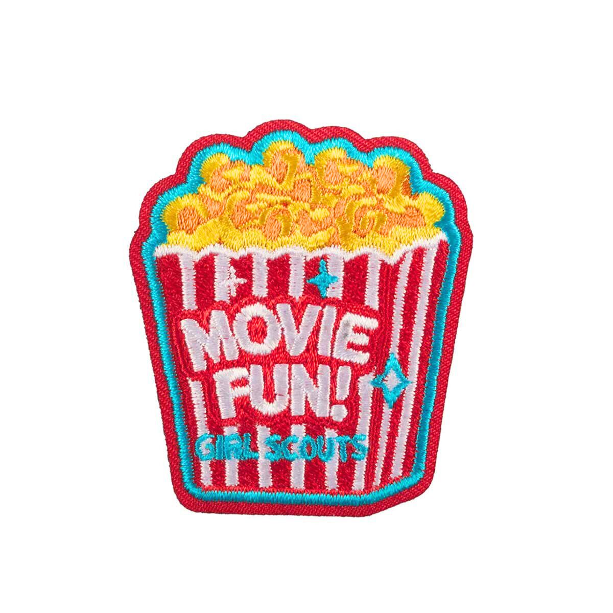 Movie Fun Popcorn Iron-On Patch