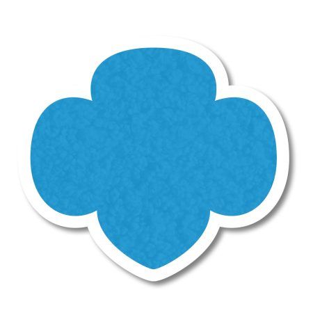 Blue Chenille Trefoil Patch