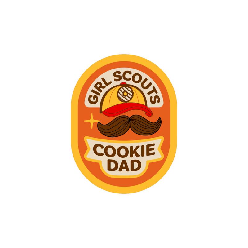 Cookie Dad Mustache Iron-On Patch