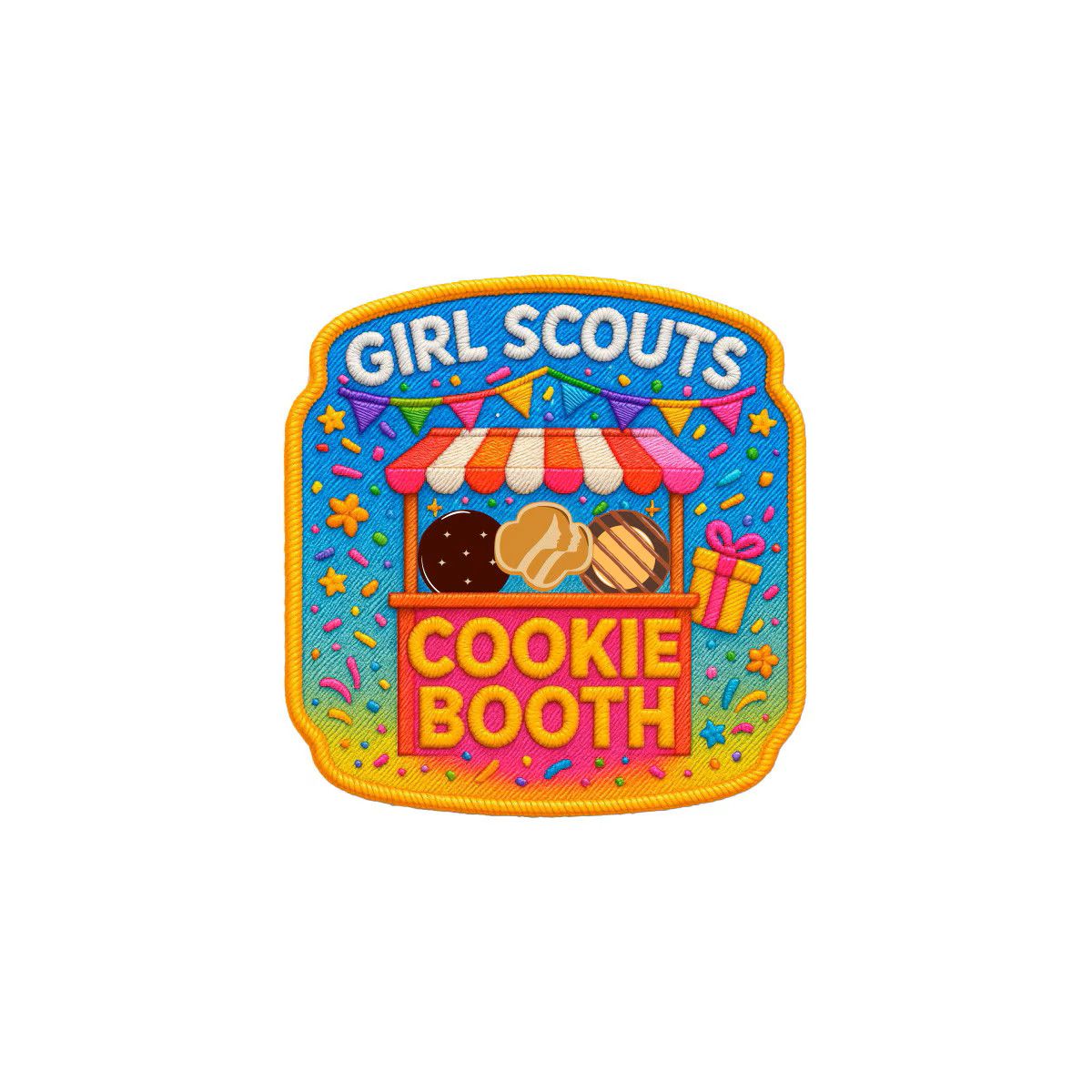 Cookie Booth Bright Iron-On Patch