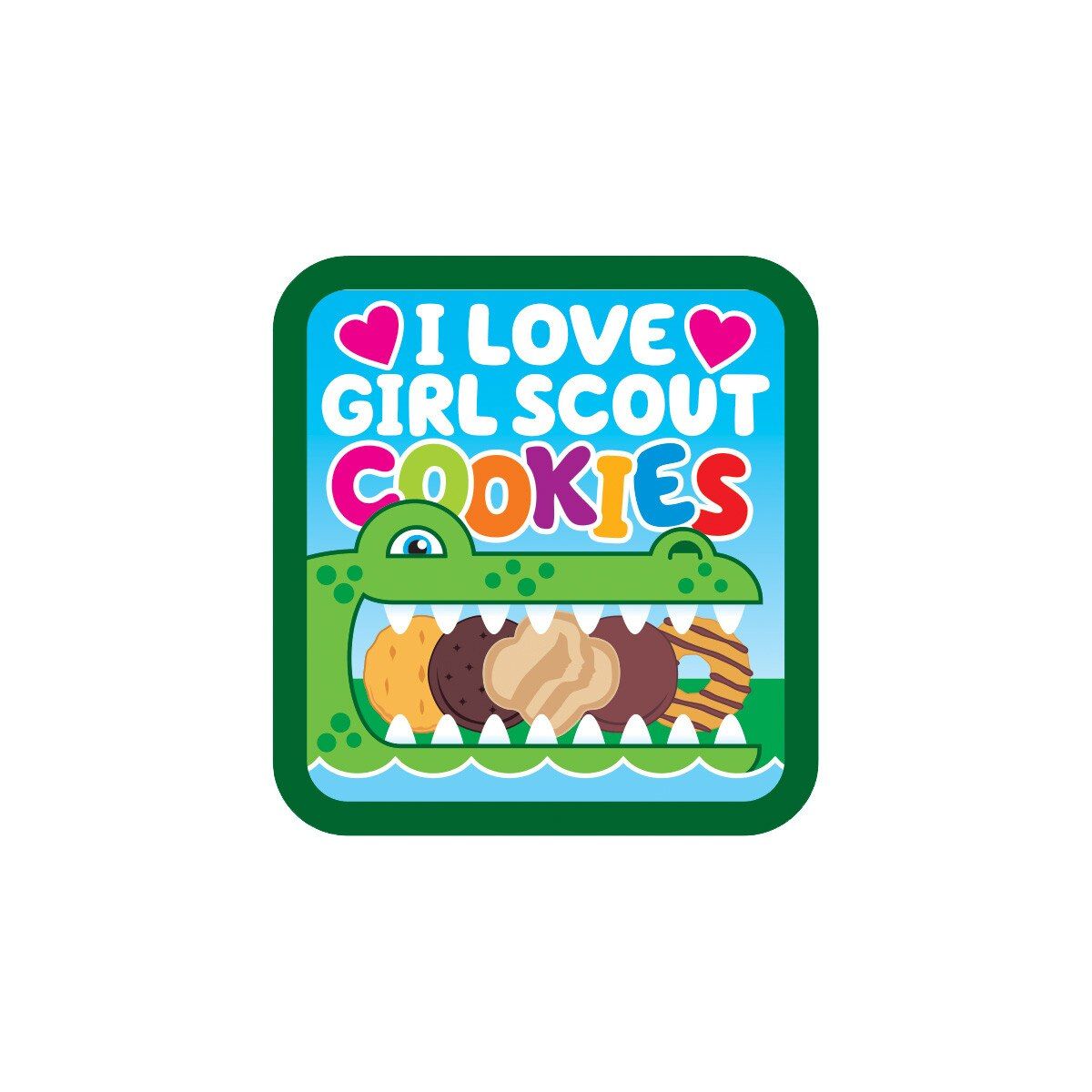 I Love Girl Scout Cookies Sew-On Patch