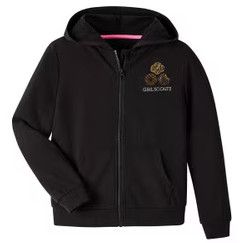 Youth Cookie Rhinestone Zip Up Hoodie, Size: YXS