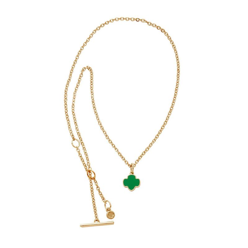 Charming Jewelry Trefoil Goldtone Necklace