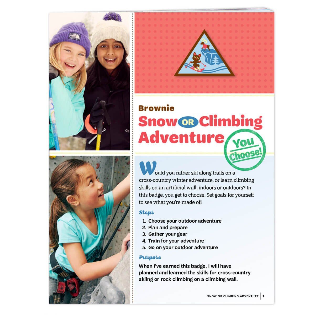 Brownie Snow or Climbing Badge Requirements Pamphlet