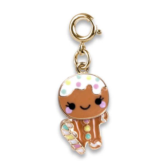Charm It Gold Swivel Gingerbread Charm