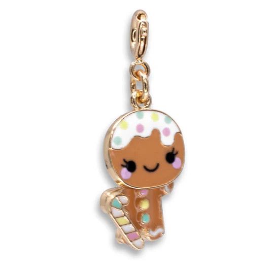 Charm It Gold Swivel Gingerbread Charm