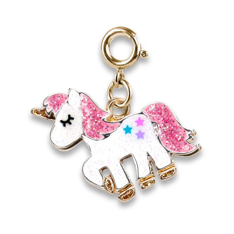 Charm It Gold Glitter Unicorn Charm