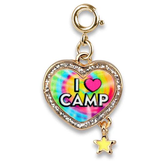 Charm It Gold I Love Camp Charm