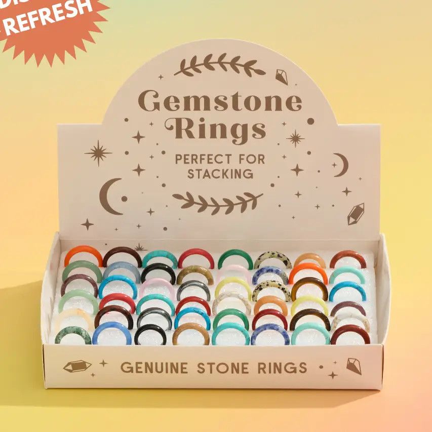 Gemstone Stacking Rings
