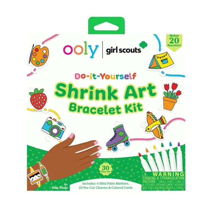OOLY X Girl Scouts: Do-It-Yourself Shrink Art Bracelet Kit (30 Pc Set)