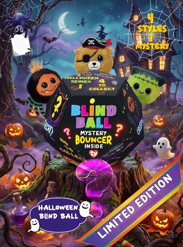 TY Halloween Blind Ball Mystery Bouncer
