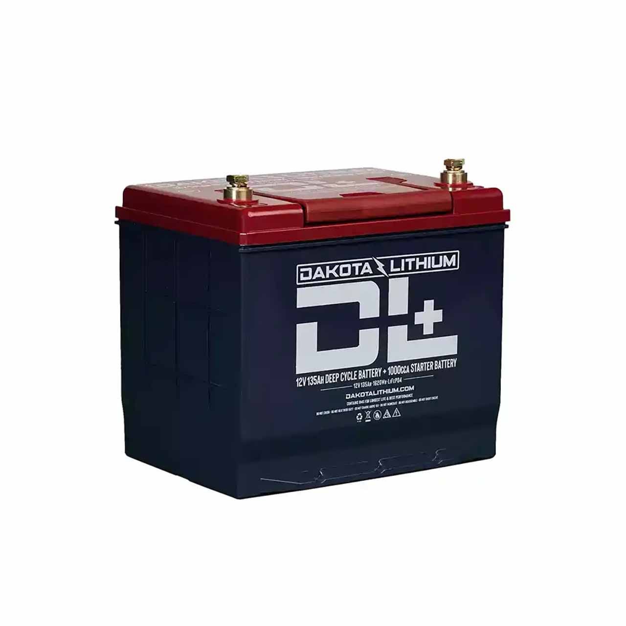 CO-Dakota Lithium 135AH 12V - Dual Purpose - Includes 110v 12V 10A Charger