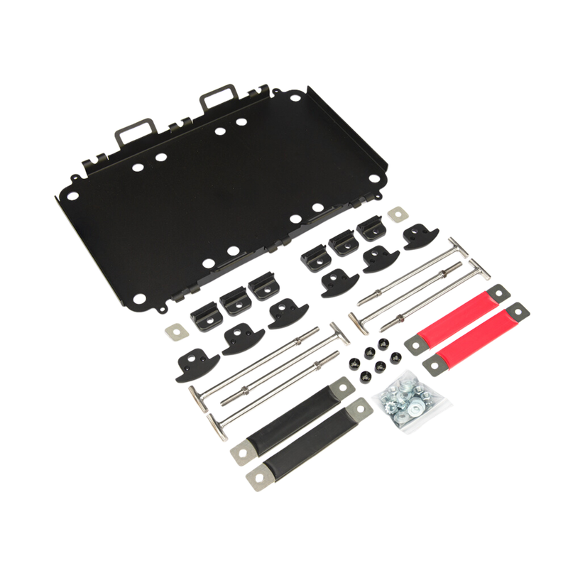 E360 Group 27 - 100, 120 Ah Triple Tie Down Tray System with Two Sets of Bus Bars. [C]