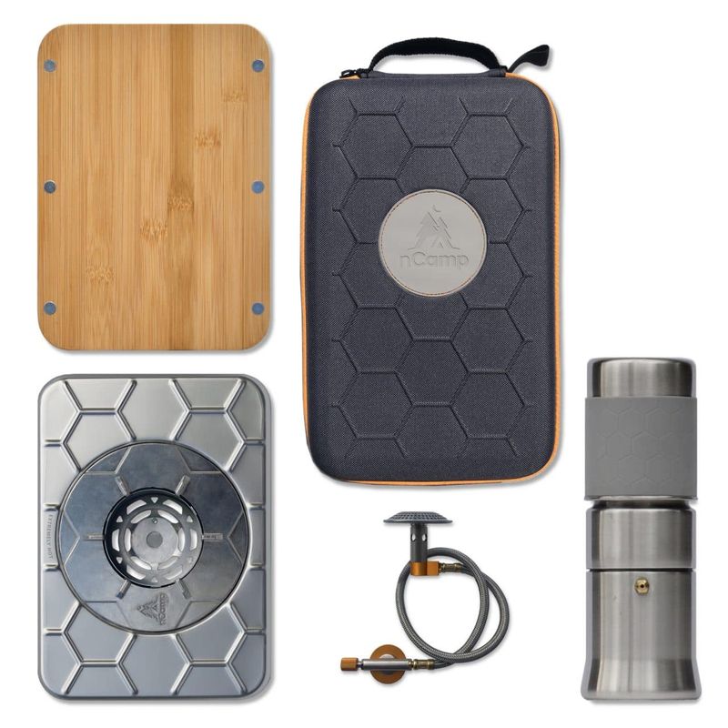 nCamp Kitchen to Go 5 Piece (Stove, Prep, Adapter, Case, Caf������)