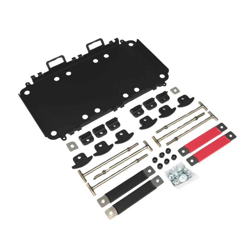 E360 Group 24 - 60, 80, 95 Ah Triple Tie Down Tray System with Two Sets of Bus Bars. [C]