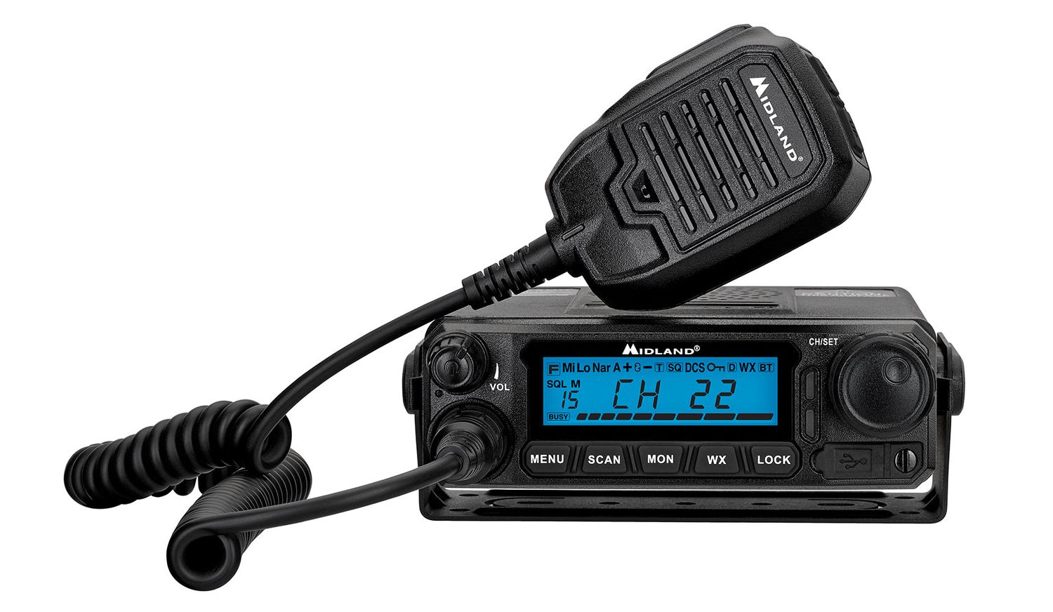 Midland Micro Mobile 50 Watt GMRS Radio with Magnetic Mount Antenna (MXT500) [A]