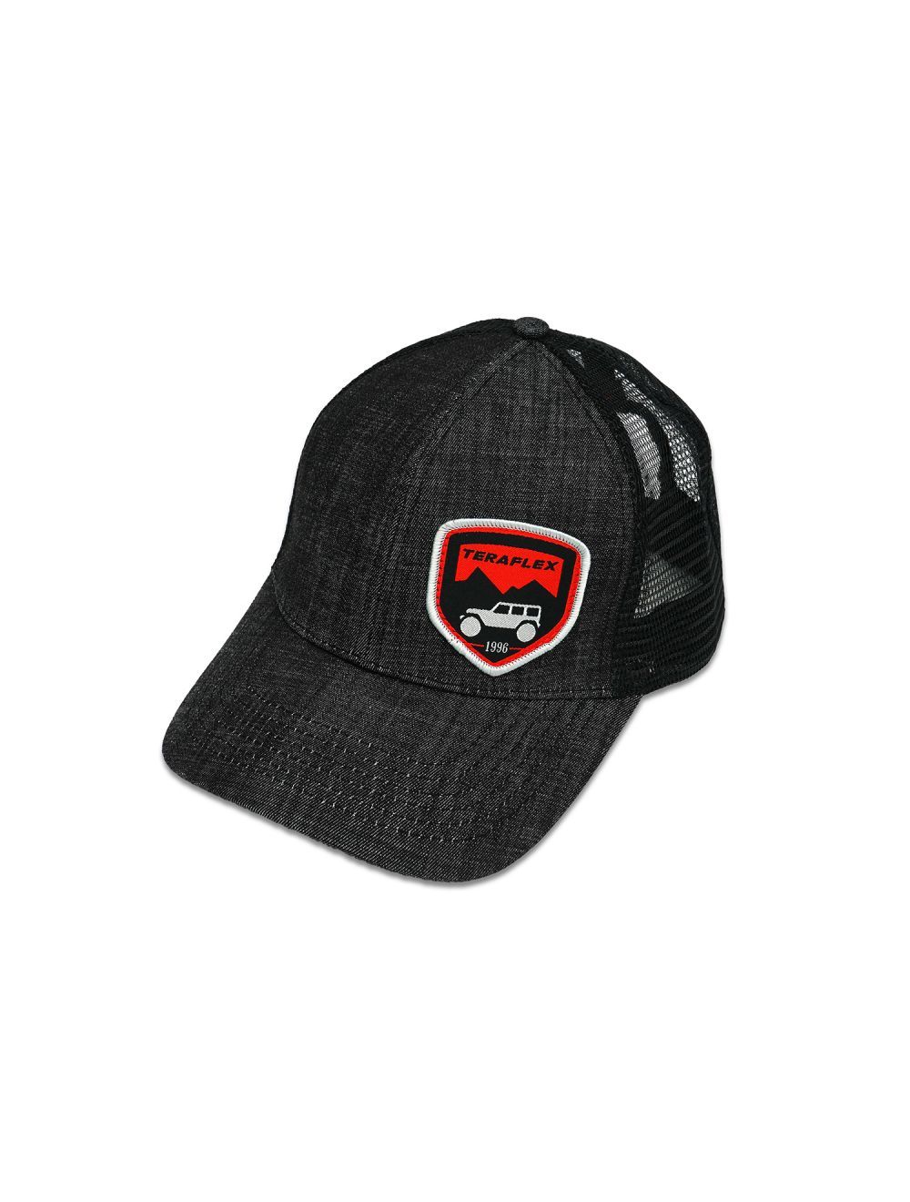 CO-TeraFlex Trucker Hat w/ Icon Jeep Patch - Black Heather - One Size Fits All