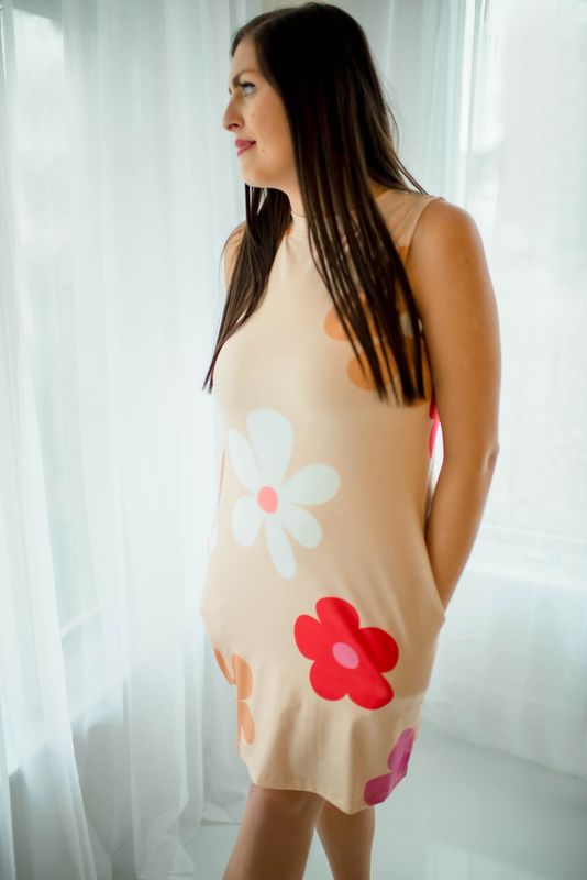 Daisy Flower Print Tank Dress