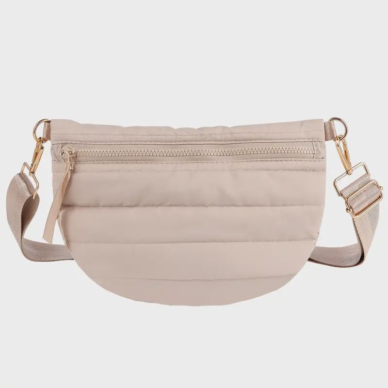 Nylon Crossbody Bag Khaki