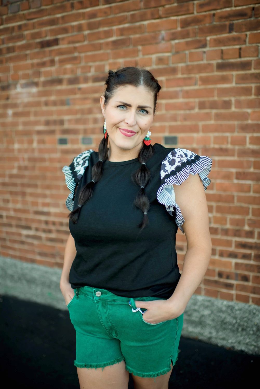 Black Flutter Sleeve Trim
