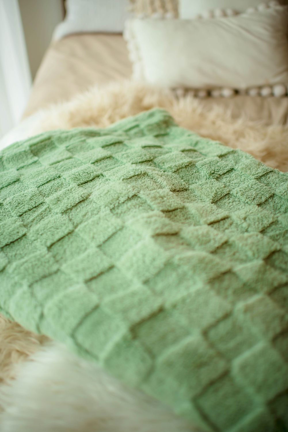 Green Checkered Blanket