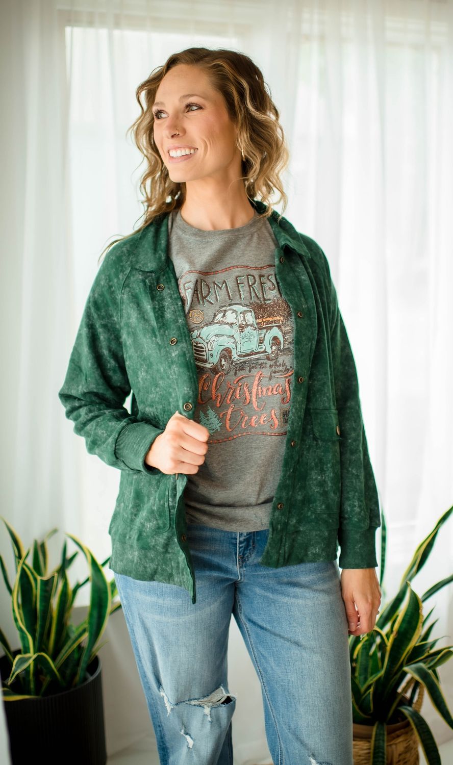 Green Vintage Shacket