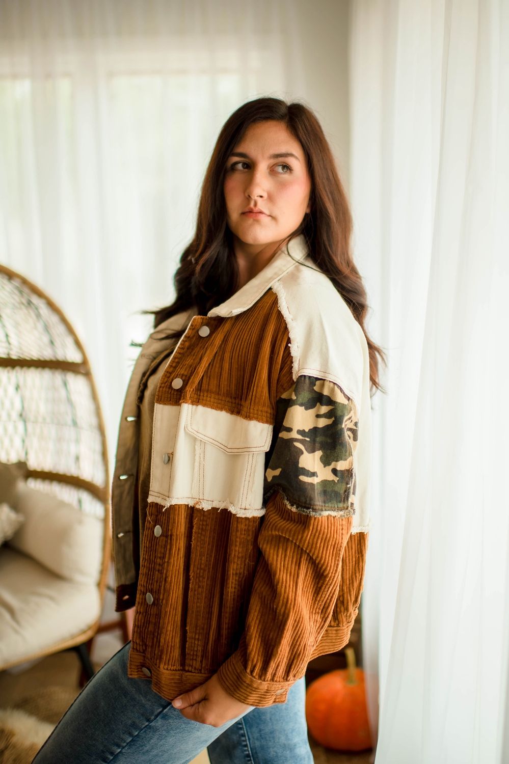 POL Tan/Camo Jacket