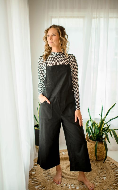 Woven Spaghetti Strap Overalls