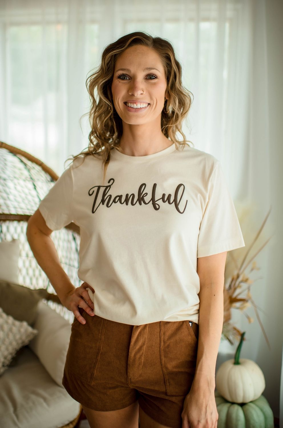 Thankful Tan Tee