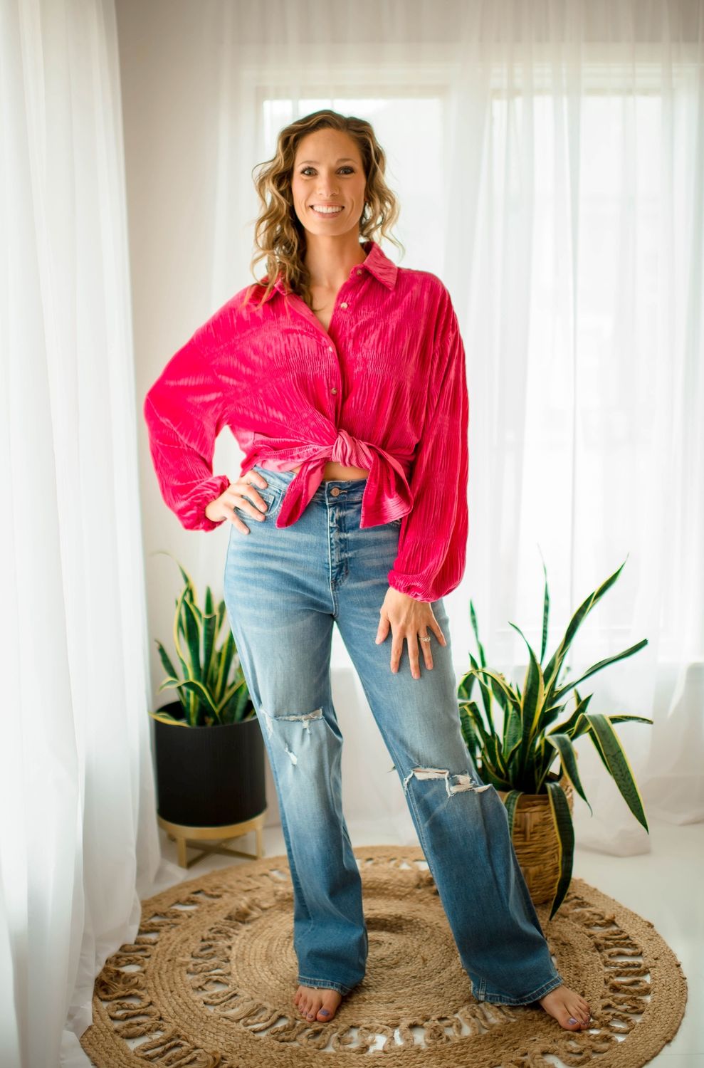 BiBi Pink Velvet Top