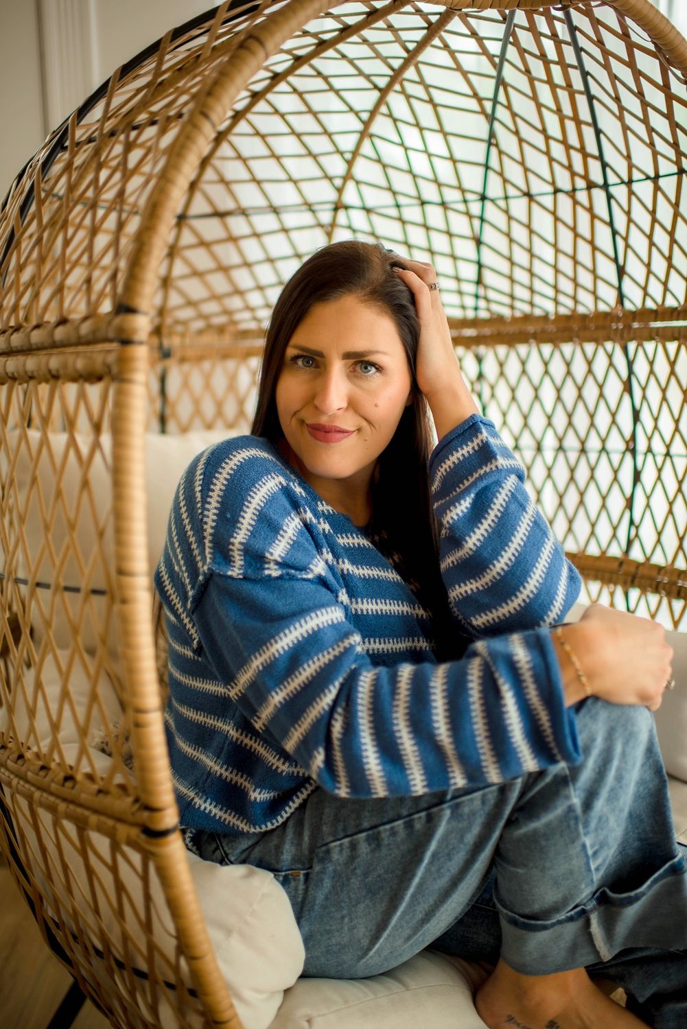 Blue striped Sweater
