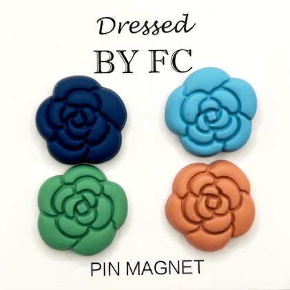 4 Flowers Mat: Dark Blue, Light Blue, Green and Pink
