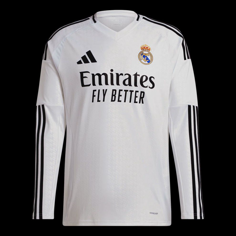 24/25 Adidas Real Madrid Home ‘ Long Sleeve ‘ Adult Jersey