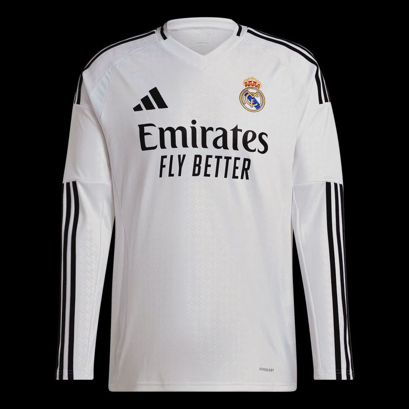 24/25 Adidas Real Madrid Home ‘ Long Sleeve ‘ Adult Jersey