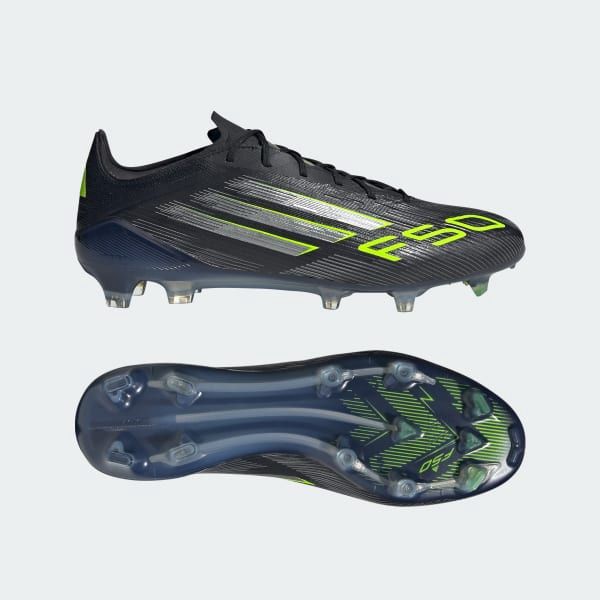 Adidas F50 Elite FG, Size/Color: 6.5 - Black/Iron Metallic/Lucid Lemon