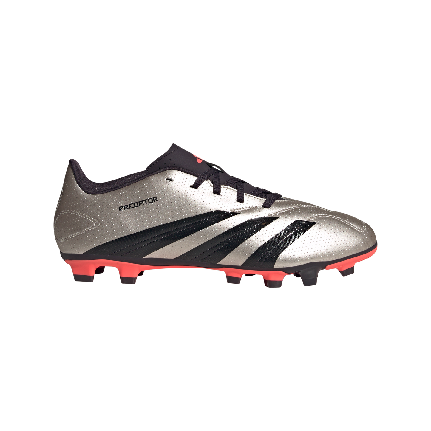 Adidas Predator Club FxG, Size/Color: 6.5 - Platinum Metallic/Aurora Black/Turbo