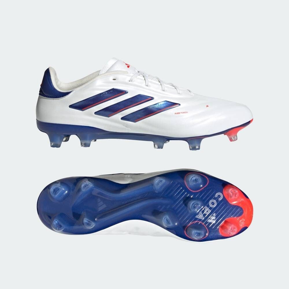 Adidas Copa Pure 2 Elite FG, Size/Color: 6.5 - White/Lucid Blue/Solar Red