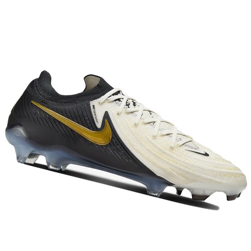 Nike Phantom GX II Elite FG, Size/Color: 11 - White/Black/Metallic Gold Coin