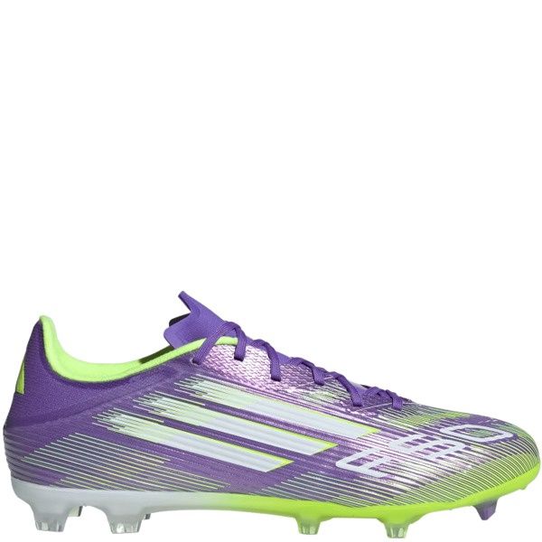 Adidas F50 League LL FG/MG LY, Size/Color: 6.5 - Purple/White/Lucid Lemon