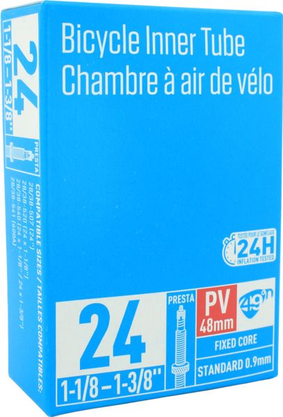 49n, Tube, Presta, 24 x 1-1/8&quot; - 1-3/8&quot;, 48mm Valve