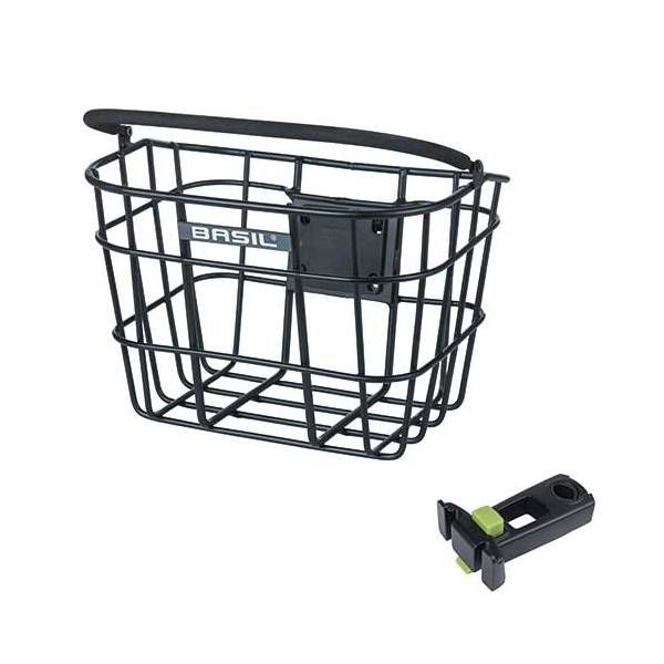 Basil, Basket, Bremen, Front, Aluminium, QR, Black