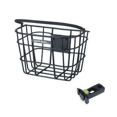Basil, Basket, Bremen, Front, Aluminium, QR, Black