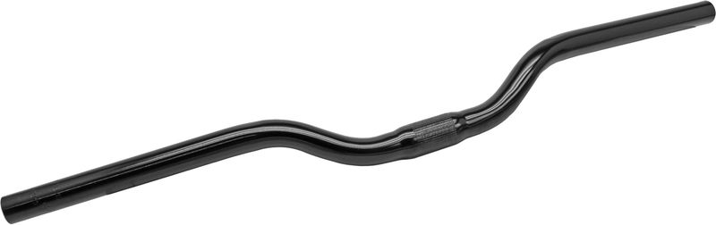 49n, Handlebar, Steel, Riser Bar, 25.4mm Clamp, 60mm Rise, Black