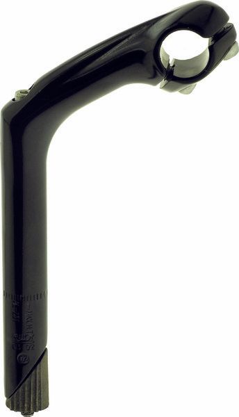 49n, Stem, Quill Stem, 1 1/8" Steer, 25.4mm, 100mm, Black