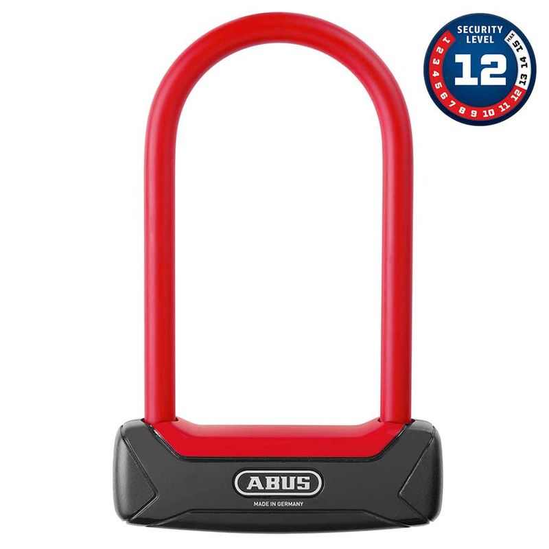 Abus, U-Lock, Granit Plus 640, 12mm x 83mm x 150mm, Red