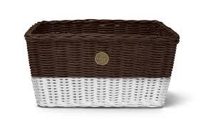 Linus, Basket, Farmers Basket, Treated Wicker, Brown/White