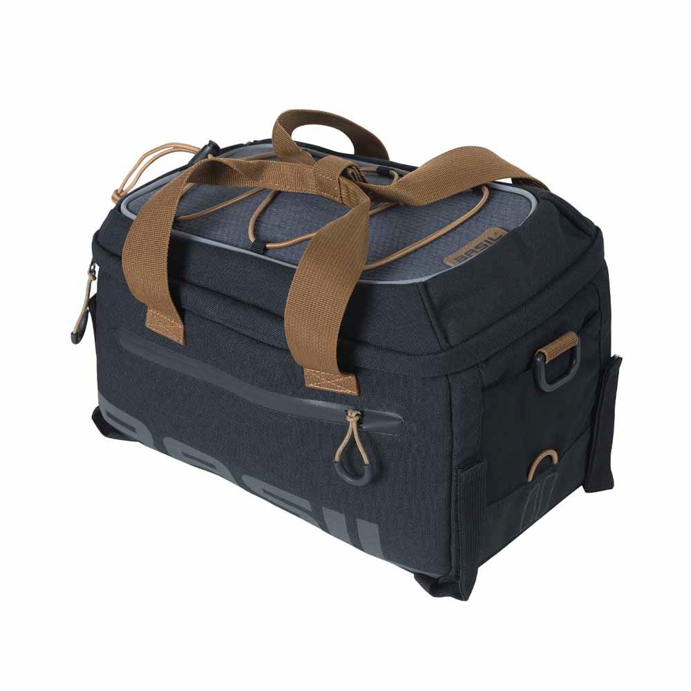 Basil, Miles Topcase, Rear top Trunk Bag, Black Slate