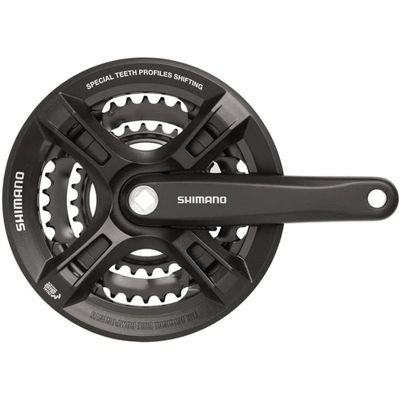 Shimano, Crankset, FC-M311-L,  6/7/8 Speed, 170MM, 42X32X22T, w/ Chainguard, Black